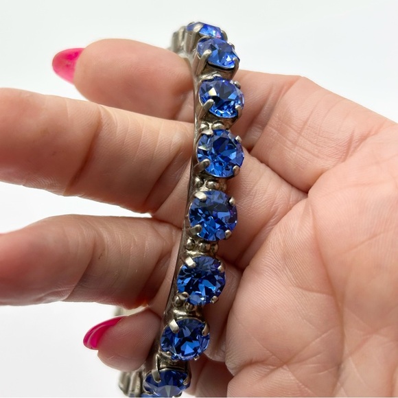 Sorrelli Riveting Romance Blue Crystal Cuff Bracelet - Picture 2 of 4